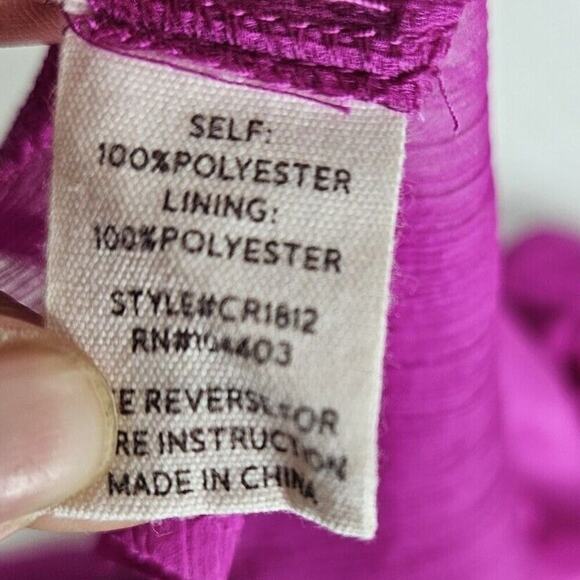 Blu Pepper Rouched Romantic Top Blouse Fuchsia XL - Picture 6 of 6